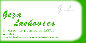 geza laskovics business card